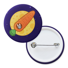 Load image into Gallery viewer, Astronaut Bunny in a Carrot Rocket | Pinback Badge Button