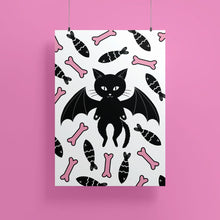 Load image into Gallery viewer, Bat Cat | Art Print - Scaredy Cat Studio