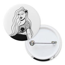Load image into Gallery viewer, Blonde Mermaid | Pinback Badge Button