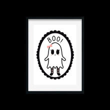 Load image into Gallery viewer, Boo! Cute Ghost Girl | Art Print - Scaredy Cat Studio