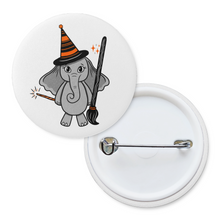 Load image into Gallery viewer, Elephant in a Witch Costume | Pinback Badge Button
