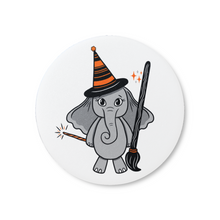Load image into Gallery viewer, Elephant in a Witch Costume | Pinback Badge Button