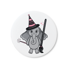 Load image into Gallery viewer, Elephant in a Witch Costume | Pinback Badge Button