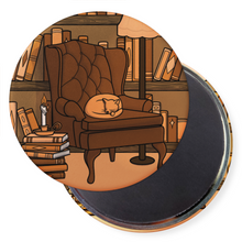 Load image into Gallery viewer, Comfy Cat | Haunted Library | Decorative Magnet