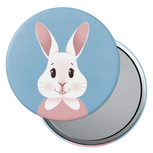 Load image into Gallery viewer, Happy Bunny Portrait | Pocket Mirror