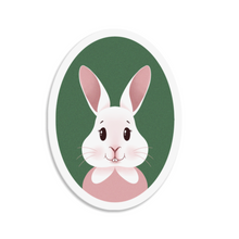 Load image into Gallery viewer, Happy Bunny Portrait | 3-inch Waterproof Sticker