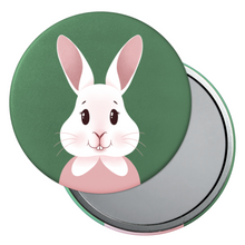 Load image into Gallery viewer, Happy Bunny Portrait | Pocket Mirror