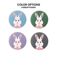 Load image into Gallery viewer, Happy Bunny Portrait | Round Beverage Coaster