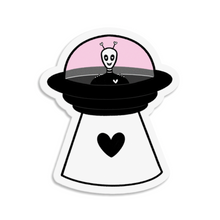 Load image into Gallery viewer, "Heart Invader" Valentine's Day Alien | 3-inch Waterproof Sticker