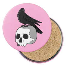 Load image into Gallery viewer, Skull & Raven | Round Beverage Coaster