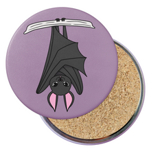 Load image into Gallery viewer, Bat | Nocturnal Creatures | Round Beverage Coaster