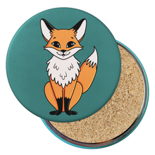 Load image into Gallery viewer, Fox | Nocturnal Creatures | Round Beverage Coaster