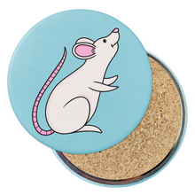 Load image into Gallery viewer, Mouse | Nocturnal Creatures | Round Beverage Coaster