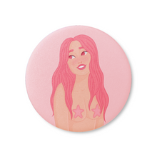Load image into Gallery viewer, Pretty in Pink Mermaid | Pinback Badge Button