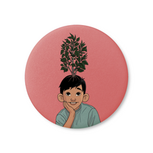 Load image into Gallery viewer, "Imagination is a Seed" Plant Boy | Pinback Badge Button