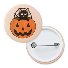 Load image into Gallery viewer, Trick or Treat! Pumpkin Kitty | Pinback Badge Button