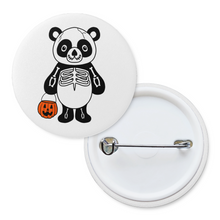 Load image into Gallery viewer, Panda in a Skeleton Costume | Pinback Badge Button