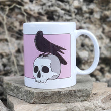 Load image into Gallery viewer, Skull & Raven | Ceramic Mug - Scaredy Cat Studio