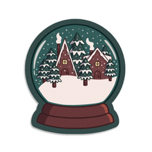 Load image into Gallery viewer, Snowy Cabin Snow Globe | 3-inch Waterproof Sticker
