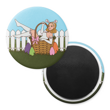 Load image into Gallery viewer, "SomeBunny Loves You" Easter Bunny Girl | Decorative Magnet