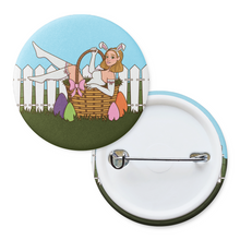 Load image into Gallery viewer, "SomeBunny Loves You" Easter Bunny Girl | Pinback Badge Button