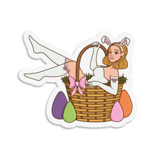Load image into Gallery viewer, "SomeBunny Loves You" Easter Bunny Girl | 3-inch Waterproof Sticker