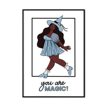 Load image into Gallery viewer, "You Are Magic!" Joyful Spring Witch | A2 Poster - Scaredy Cat Studio