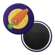 Load image into Gallery viewer, Astronaut Bunny in a Carrot Rocket | Decorative Magnet
