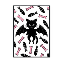 Load image into Gallery viewer, Bat Cat | A2 Poster - Scaredy Cat Studio
