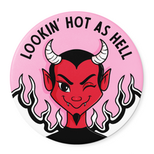 Load image into Gallery viewer, &quot;Lookin&#39; Hot as Hell&quot; Devil | Round Beverage Coaster
