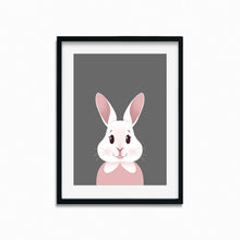 Load image into Gallery viewer, Happy Bunny Portrait | Art Print - Scaredy Cat Studio
