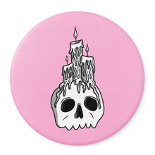 Load image into Gallery viewer, Skull &amp; Candles | Round Beverage Coaster
