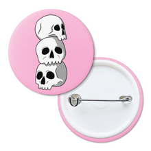 Load image into Gallery viewer, Skull Stack | Pinback Badge Button
