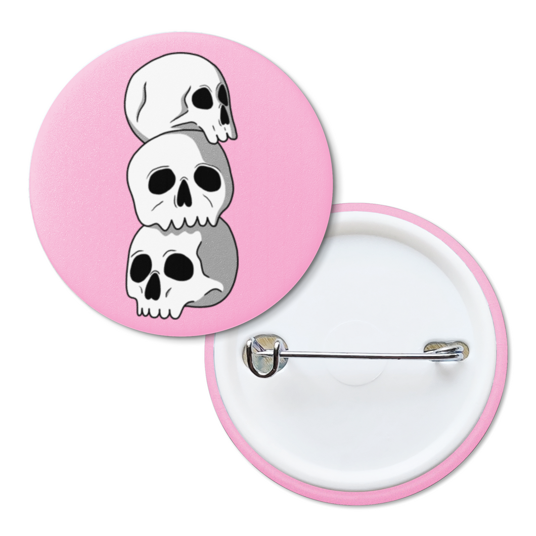 Skull Stack | Pinback Badge Button