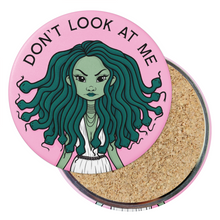 Load image into Gallery viewer, &quot;Don&#39;t Look at Me&quot; Medusa | Round Beverage Coaster
