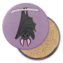 Load image into Gallery viewer, Bat | Nocturnal Creatures | Round Beverage Coaster
