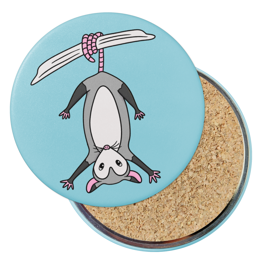 Possum | Nocturnal Creatures | Round Beverage Coaster