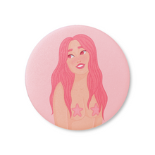 Load image into Gallery viewer, Pretty in Pink Mermaid | Pinback Badge Button
