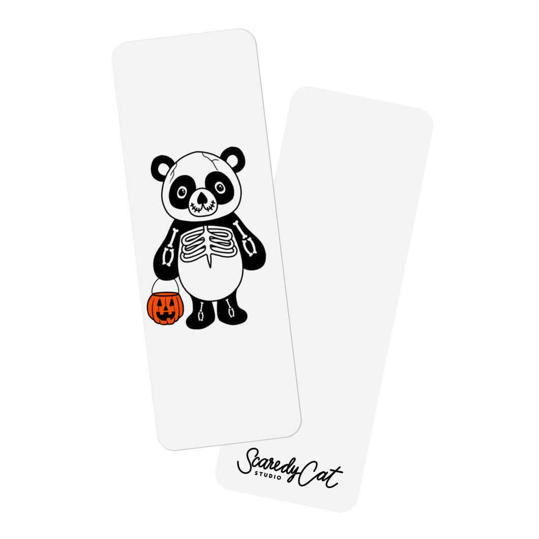 Panda in a Skeleton Costume | Bookmark